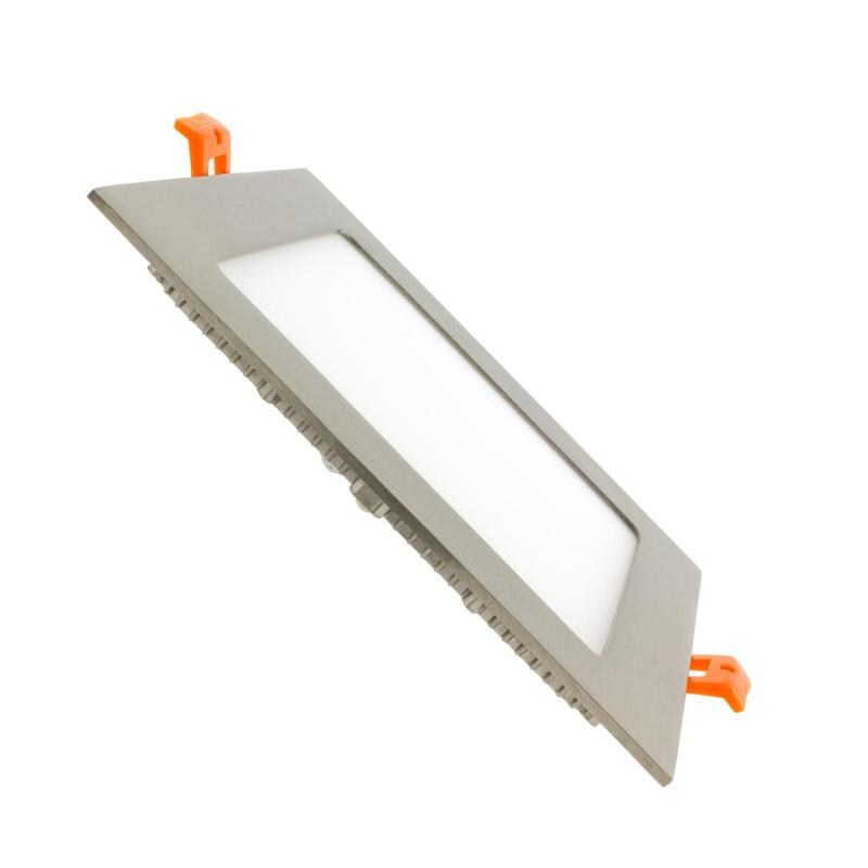 Product van Paneel LED 12W Vierkant SuperSlim Zilver Zaagmaat  155x155 mm LIFUD