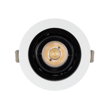 Produit de Spot LED Downlight COB Rond Orientable 360º (UGR19) High Lumen Expert Color No Flicker CRI90 12W Coupe Ø 100mm 