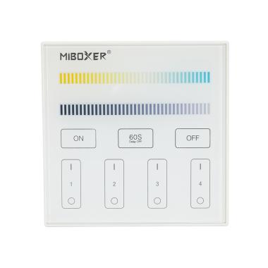 Produit de Télécommande Murale RF 220-240V AC pour Variateur LED CCT 4 Zones RF MiBoxer T2 