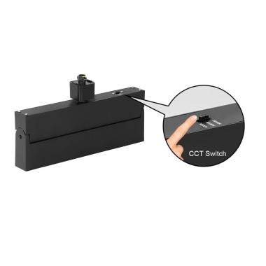 Product van Rail Spot Linear LED Enkelfasig 12W Dimbaar CCT Selecteerbaar No Flicker Elegant Optic Zwart