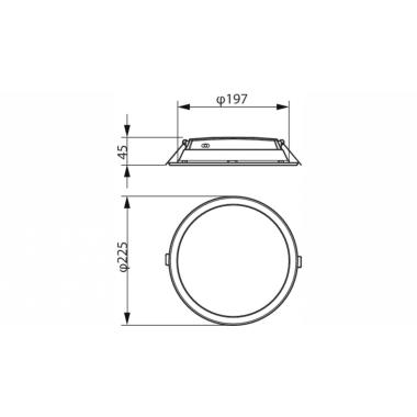 Prodotto da Downlight LED 19.5W CCT PHILIPS Ledinaire Slim Foro Ø 200 mm DN065B G3