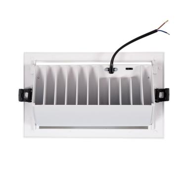 Produit de Downlight LED 38W Rectangulaire Orientable OSRAM 120 lm/W LIFUD Coupe 210x125 mm