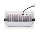 Produit de Downlight LED 38W Rectangulaire Orientable OSRAM CCT 120 lm/W LIFUD Coupe 210x125 mm