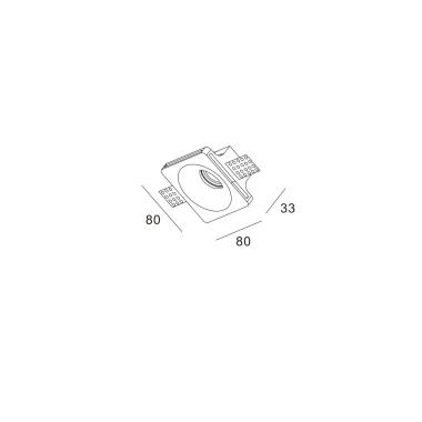 Prodotto da Portafaretto Downlight Integrazione Cartongesso LED 2W Foro 83x83 mm UGR17