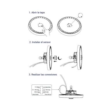 Produit de Détecteur de Mouvement RADAR IP65 pour Cloche LED UFO Connecté 