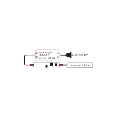 Produit de Mini-Interrupteur Capteur Porte Armoire pour Ruban LED 12-24V DC 