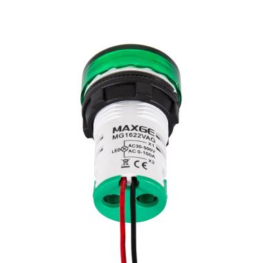 Produit de Indicateur Lumineux Voltmètre 20-500V et Ampèremètre 0-100A Ø22mm MAXGE 