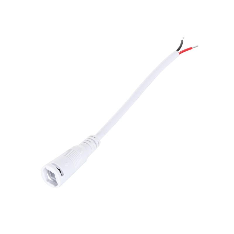 Produit de Câble Connexion Jack Femelle Ruban LED 12V DC Blanc 