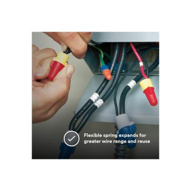 Product van Scotchlok 3M R/Y Blister Kabelconnector Veer 6 stuks 3M 7010261501-RY