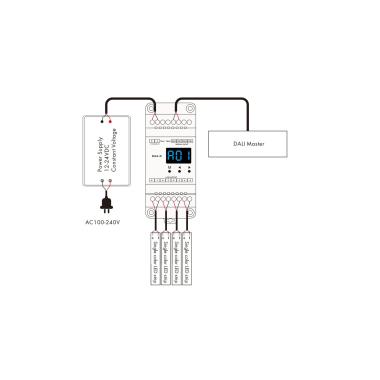 Product van Dimmer 4-kanaals DALI  LED strip voor DIN rail