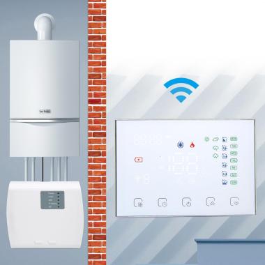 Produkt von Heizungsthermostat WiFi Programmierbar Weiss Kabellos