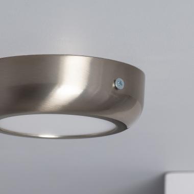 Produit de Plafonnier LED Rond Métal Design Silver 6W Ø120mm 