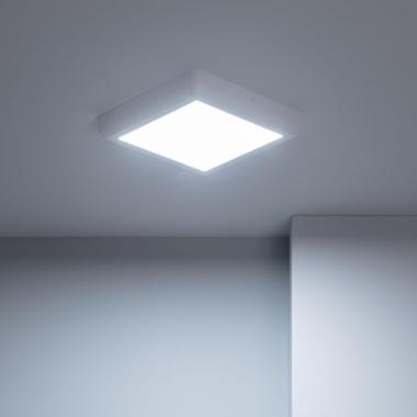 Produit de Plafonnier LED Carré Métal 18W Design White 225x225 mm 