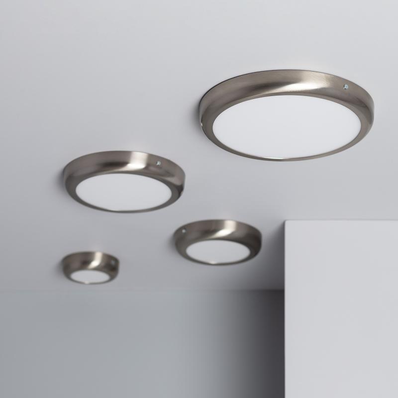 Prodotto da Plafoniera LED 18W Circolare Metallo Ø225 mm Design Argento