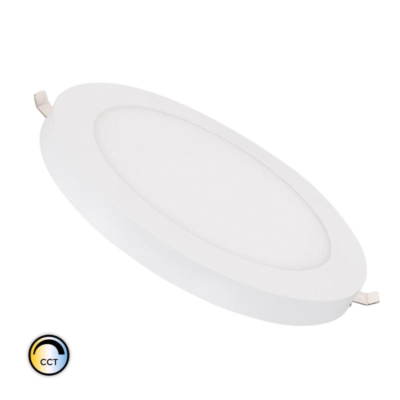 Produit de Dalle LED Ronde 18W Sélectionnable Slim Surface Coupe Ajustable Ø75-210 mm