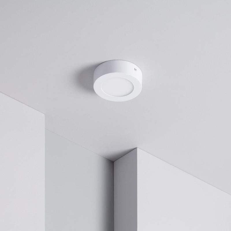 Produit de Plafonnier LED Rond 6W SwitchCCT Sélectionnable Ø 120mm Dimmable Compatible avec Télécommande RF V.2 