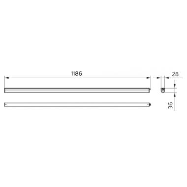 Product van Armatuur PHILIPS Ledinaire LED 20W 120cm Koppelbare Batten BN021C 