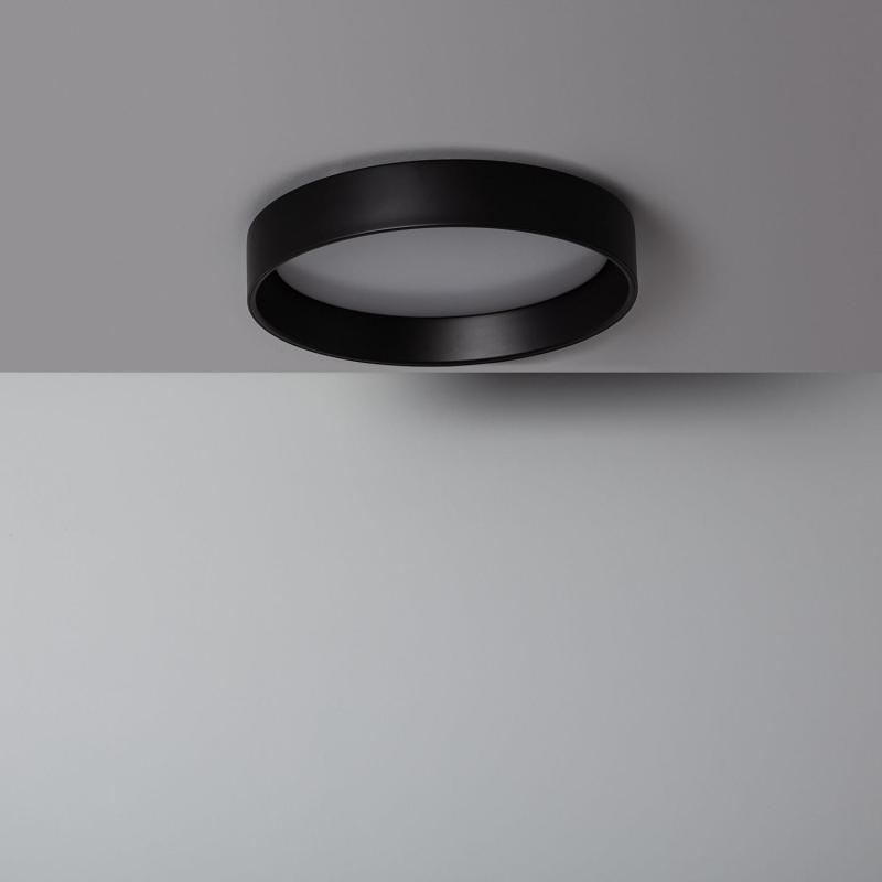 Product of 20W Circular Design CCT Selectable Metal Black LED Ceiling Lamp Ø450 mm 