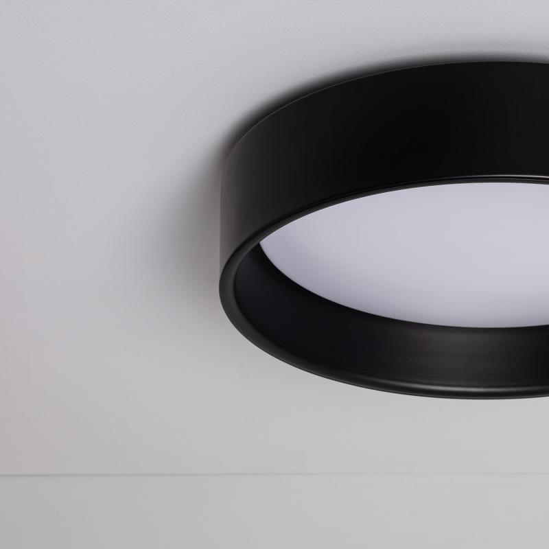 Prodotto da Plafoniera LED 15W Circolare Metallo CCT Selezionabile Nero Design