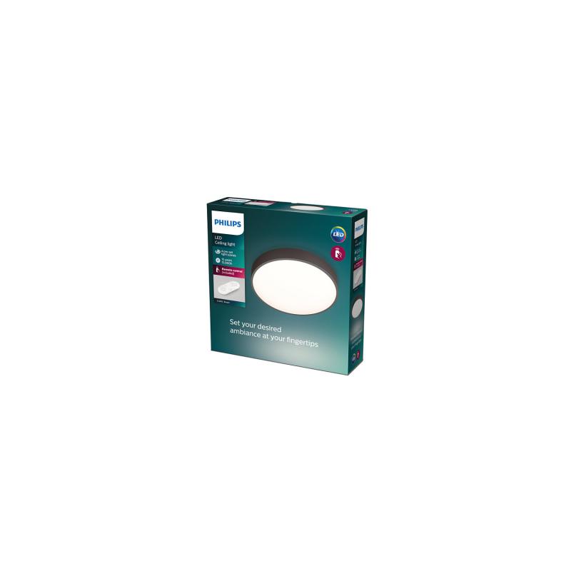 Product van Plafondlamp PHILIPS Bruin Rond LED 28W CCT met Afstandsbediening 