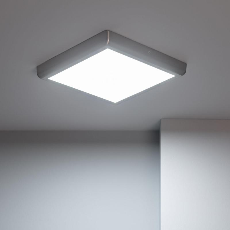 Product van Plafondlamp 24W Metaal Vierkant Silver design 300x300 mm