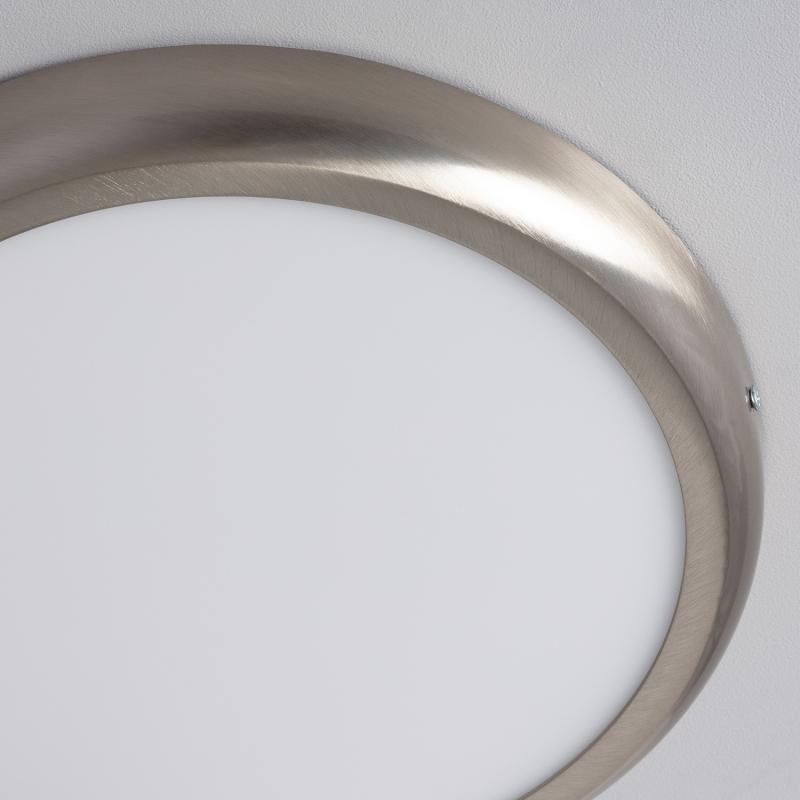 Produit de Plafonnier LED Rond Métal 24W Design Silver Ø300mm