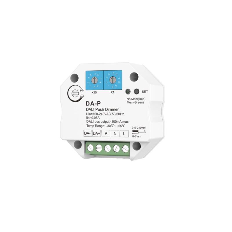 Product van Dimmer  DALI 1 Canal Compatibel met Drukknop