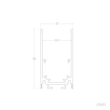 Produkt od 1m Magnetická Lišta 20mm 48V Přisazená