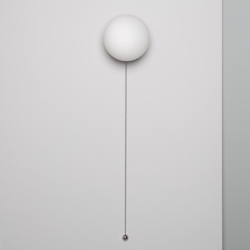 Product of Orbit Silver Metal & Glass Wall Lamp 