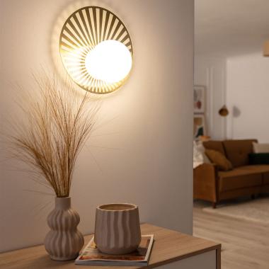 Product van Wandlamp Metaal en Glas Becquer 