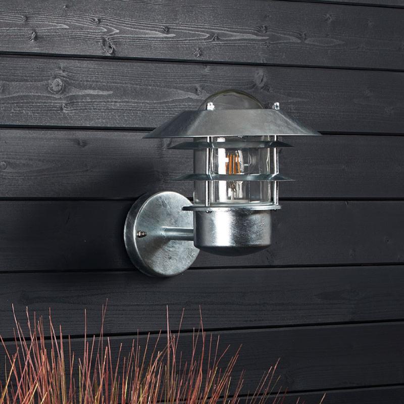 Product of Coastal Stage Polished Steel Outdoor Wall Lamp 