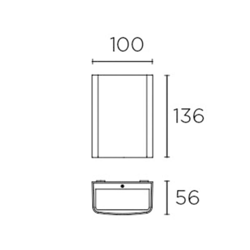 Product van Wandlamp Clous 9W IP65 LEDS-C4 05-9926-14-CL