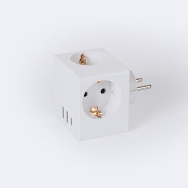 Produkt od Trojitý Zásuvkový Adaptér Typu F Schuko + 2 USB-A + 1 USB-C