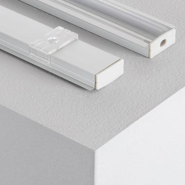 Product van Inbouw Aluminium Profiel met doorlopende cover voor dubbele LED strips tot 18mm