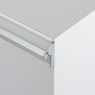 Product van Aluminium profiel voor traptreden dubbele verlichting 1m voor twee LED strips tot 10 mm