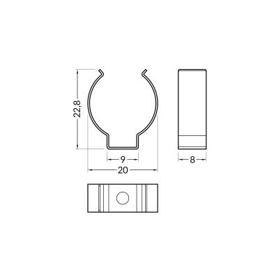 Produkt von Aluminiumprofil zum Abhängen 1m für LED-Streifen bis 10mm