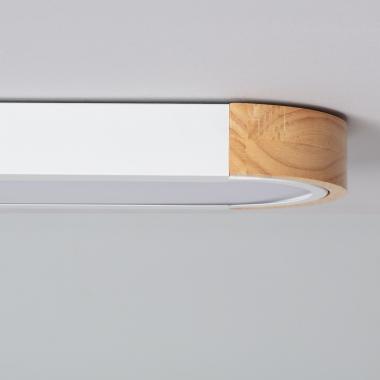 Prodotto da Plafoniera LED 18W Legno e Metallo 140x650 mm CCT Selezionabile Dari Lang