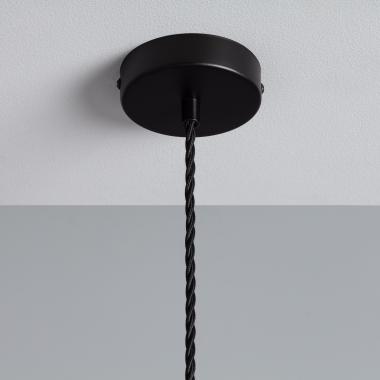 Product van Textiel Kabel Gevlochten voor Hanglamp met Fitting Zwart