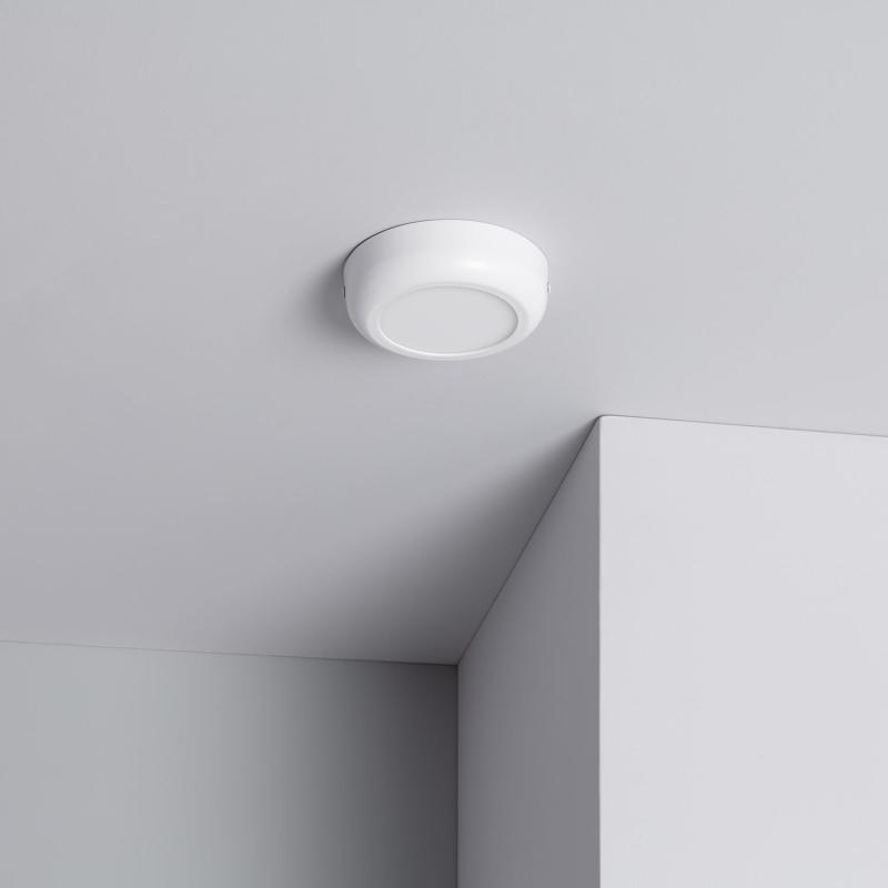 Produit de Plafonnier LED Rond Métal Design White 6W Ø125 mm 