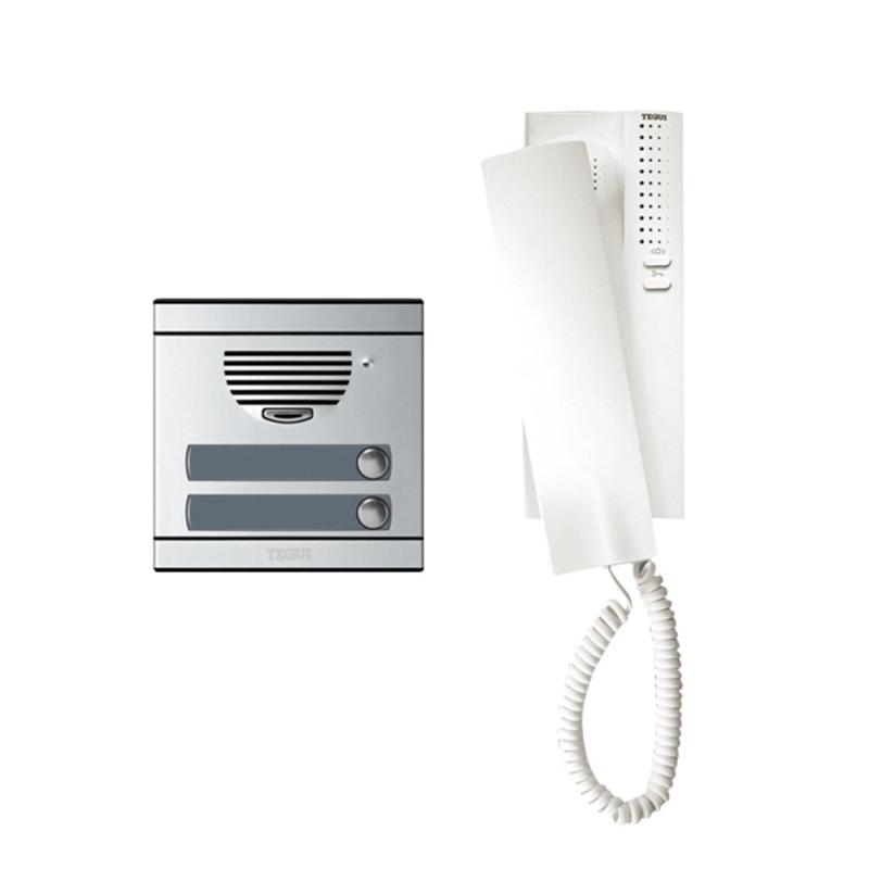 Product van Kit Deurintercom 2 woning 2 Draden met Paneel en Telefoon Serie 7 TEGUI 375011