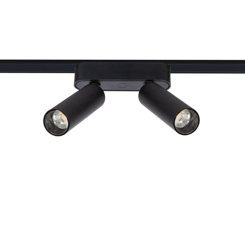 Produkt von LED-Strahler Doppelt für 1-Phasenmagnetschiene  25mm Super Slim 14W 48V CRI90 Schwarz UGR16