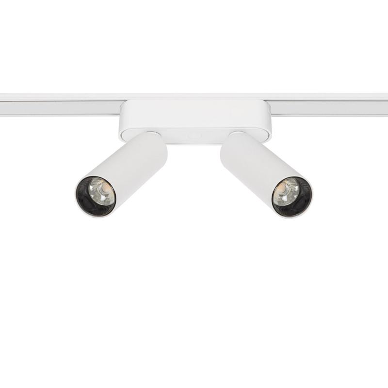 Produit de Spot LED Double 14W CRI90 (UGR16) Blanc pour Rail Magnétique Monophasé Extra-Plat 25mm 48V 