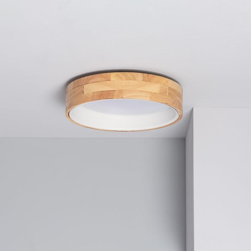 Produkt von LED-Deckenleuchte 15W Rund Holz Ø370 mm CCT Wählbar Dari