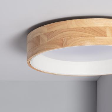 Product of 20W Dari Round Wood LED Surface Panel CCT Selectable Ø470 mm 