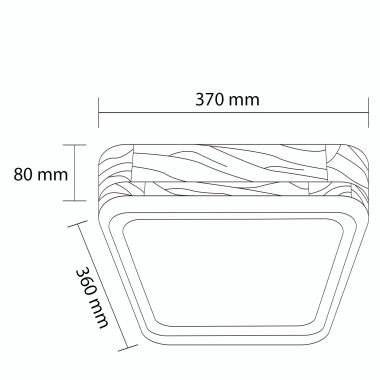 Product of 15W Wooden Dari Square LED Surface Panel with Selectable CCT 370x370 mm 