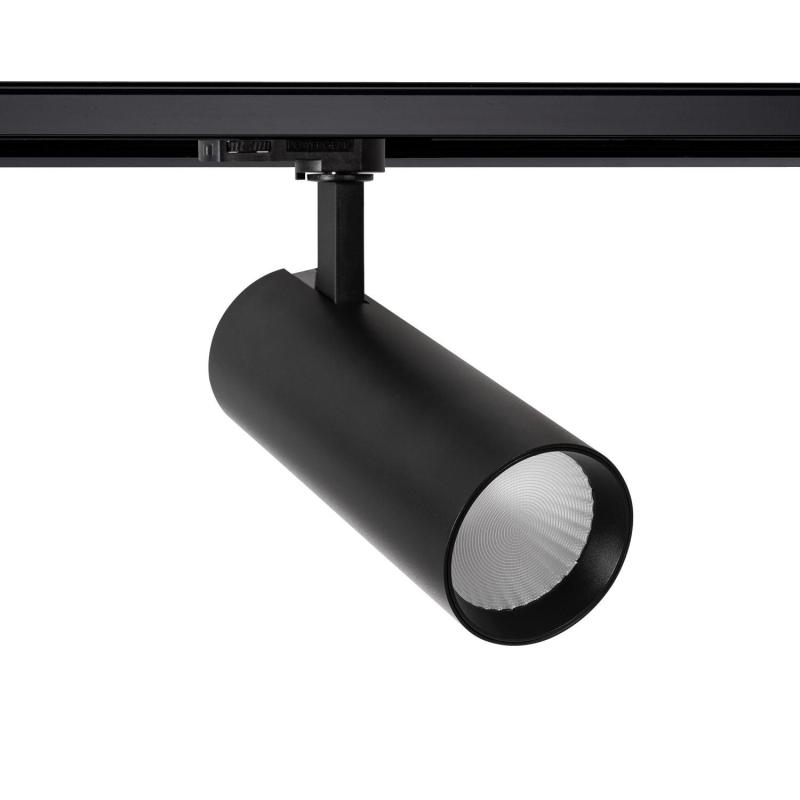 Product van Spotlight Bertha Zwart LED 30W LIFUD  Voor de Driefasige Rail