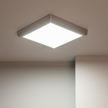 Produit de Plafonnier LED Carré 24W Métal Design Silver 300x300mm 