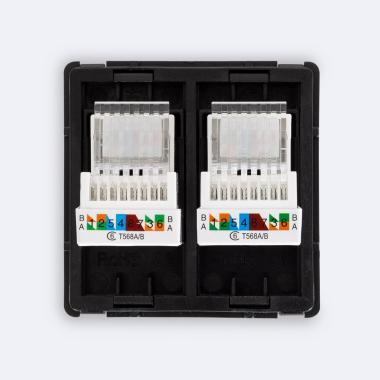 Product of RJ45 Cat 6 Double Internet Module Modern Socket