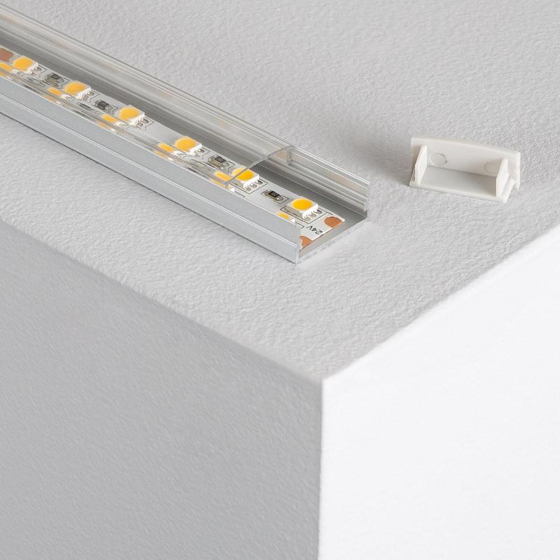 Produkt von Aluminiumprofil mit Durchgehender Abdeckung für doppelte LED-Streifen bis 20mm