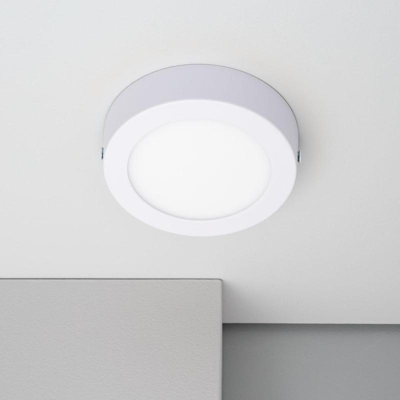 Product van Plafondlamp LED 6W Rond Aluminium Slim Ø110 mm CCT Selecteerbaar Galán SwitchDimm